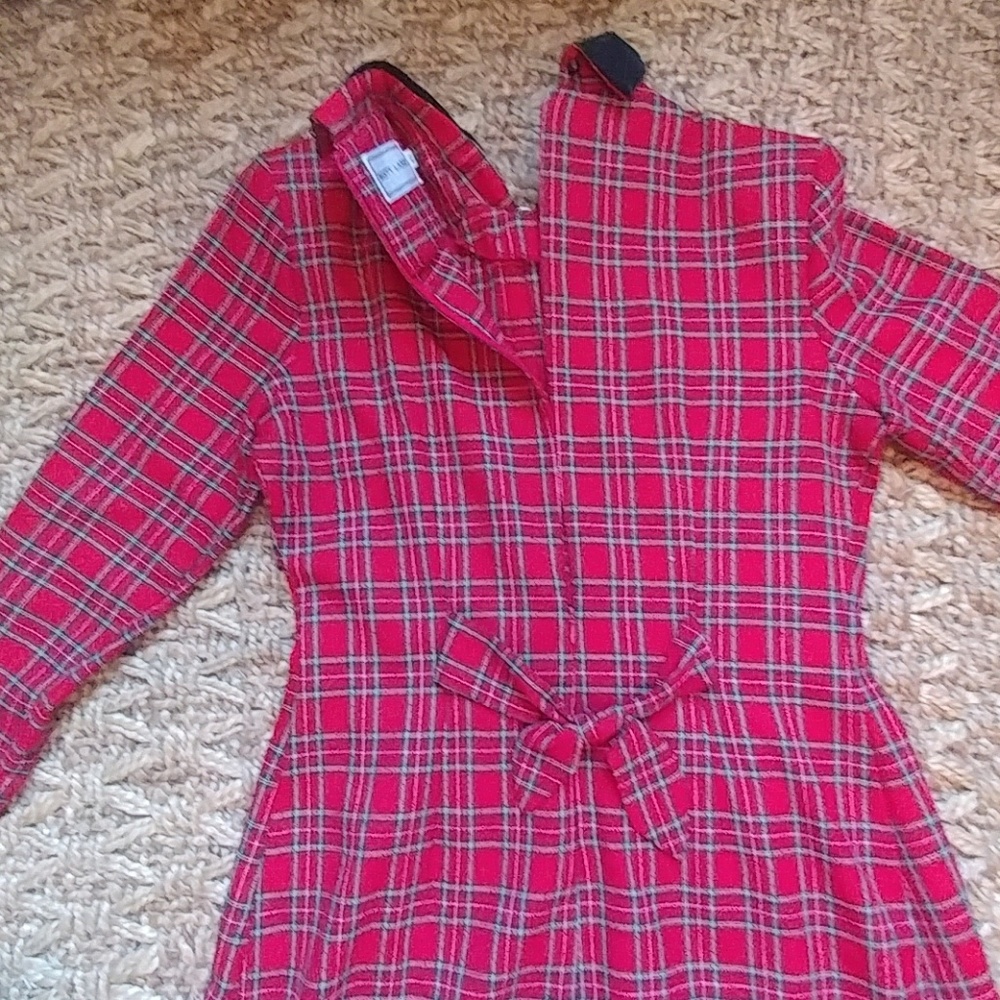 Vintage Red Plaid dress - Picture 4 of 5